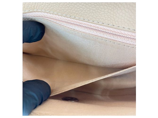 Borsa a tracolla Chanel Chevron - Beige - vista 11