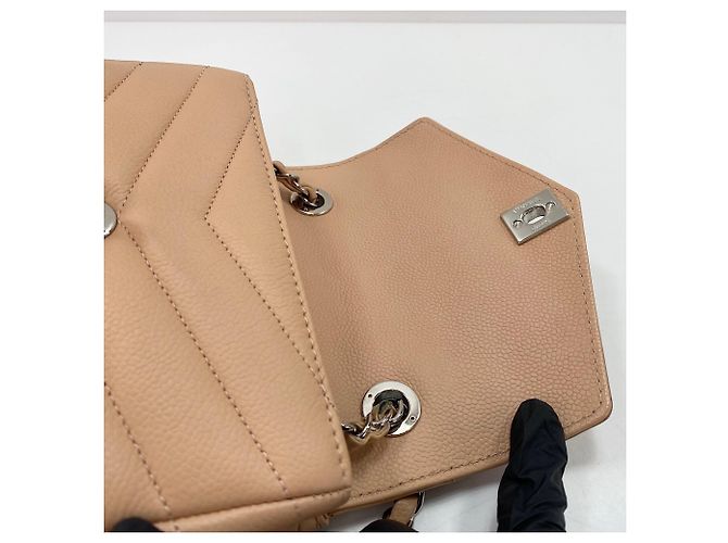 Borsa a tracolla Chanel Chevron - Beige - vista 14