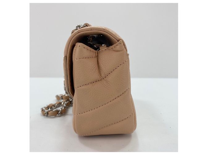 Borsa a tracolla Chanel Chevron - Beige - vista 4