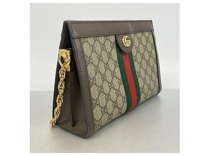 Borsa a tracolla Gucci Ophidia Marrone Beige - vista 2