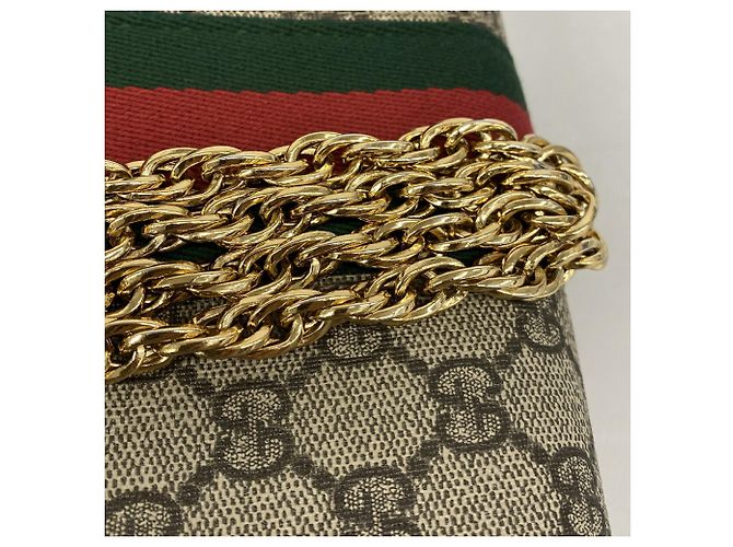 Borsa a tracolla Gucci Ophidia Marrone Beige - vista 9