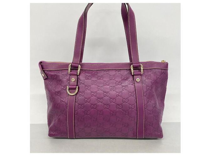 Borsa Tote Gucci in pelle viola Porpora - vista 13