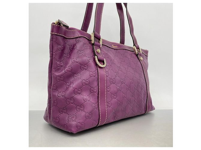 Borsa Tote Gucci in pelle viola Porpora - vista 2