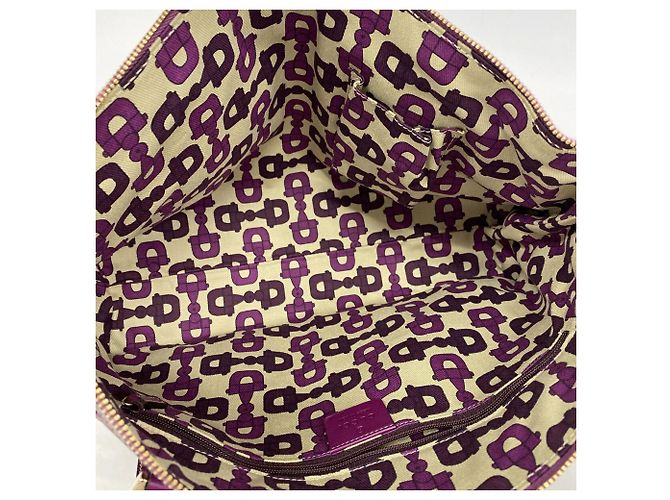 Borsa Tote Gucci in pelle viola Porpora - vista 4