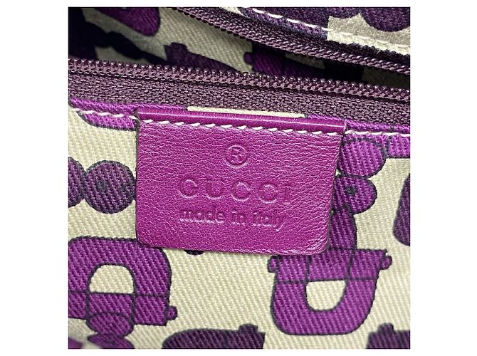 Borsa Tote Gucci in pelle viola Porpora - vista 5