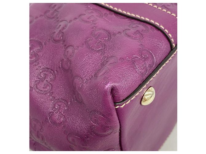 Borsa Tote Gucci in pelle viola Porpora - vista 6