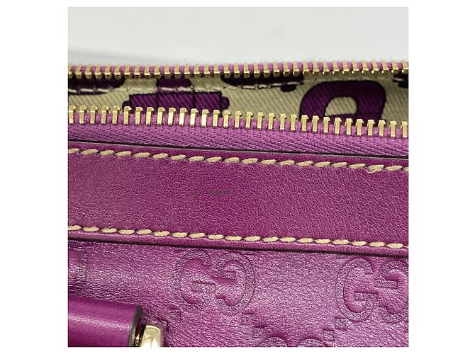 Borsa Tote Gucci in pelle viola Porpora - vista 8