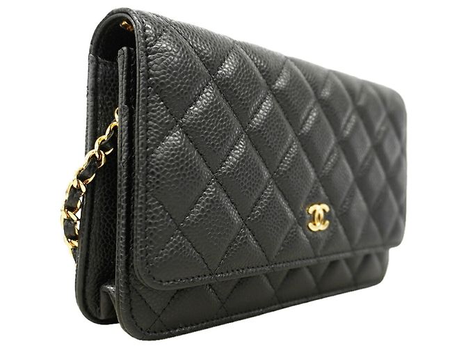 Portafoglio a spalla con catena Chanel Matelassé Nero - vista 2