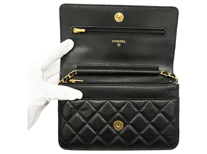 Portafoglio a spalla con catena Chanel Matelassé Nero - vista 8