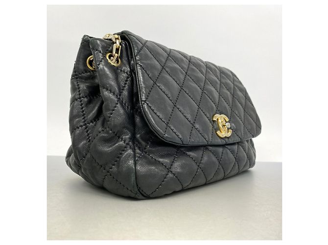 Borsa a tracolla Chanel in pelle nera Nero - vista 2