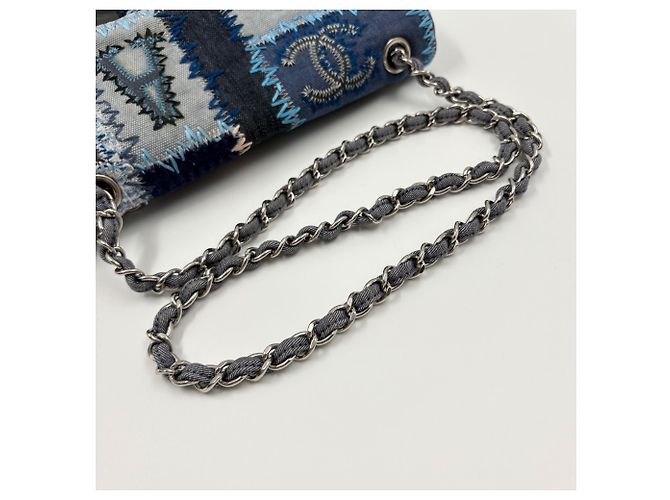 Borsa a tracolla CHANEL Matelassé Blu - vista 10