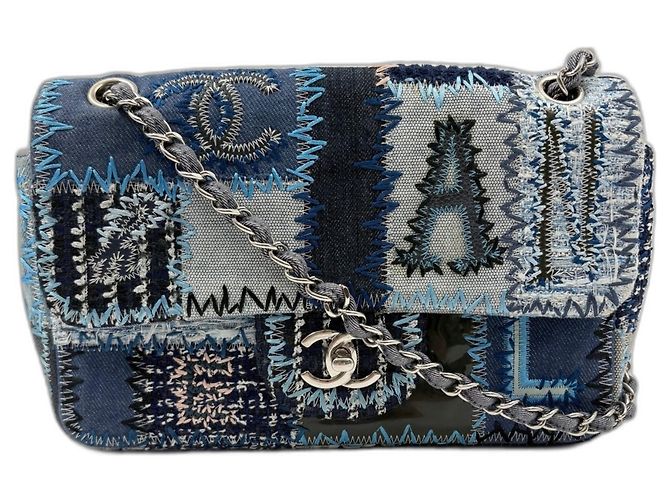 Borsa a tracolla CHANEL Matelassé Blu - vista 2