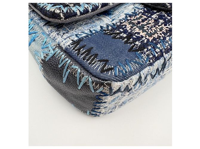 Borsa a tracolla CHANEL Matelassé Blu - vista 8