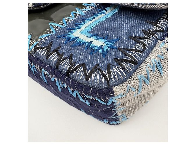 Borsa a tracolla CHANEL Matelassé Blu - vista 9
