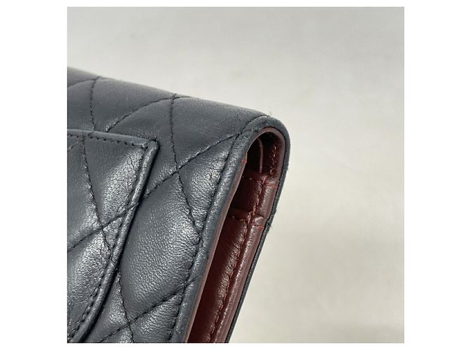 Chanel Matelassé Long Wallet aus Lammleder Schwarz - Ansicht 5
