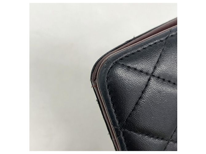 Chanel Matelassé Long Wallet aus Lammleder Schwarz - Ansicht 7
