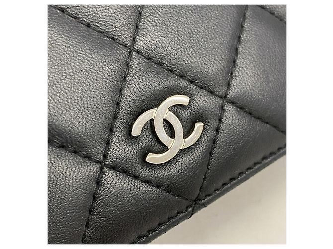 Chanel Matelassé Long Wallet aus Lammleder Schwarz - Ansicht 8