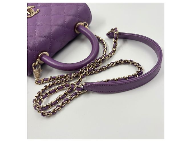 Borsa Chanel Matelassé Purple Porpora - vista 10