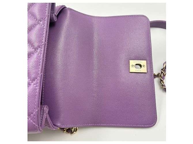 Borsa Chanel Matelassé Purple Porpora - vista 13