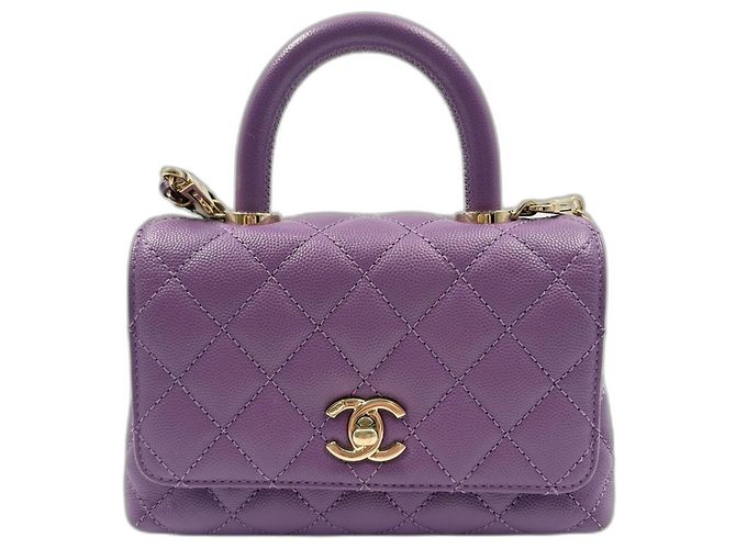 Borsa Chanel Matelassé Purple Porpora - vista 2