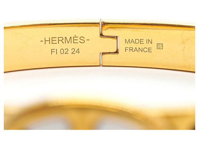 Hermès Hermes Chaine d'Ancre Mini Click Bangle Nero D'oro - vista 5