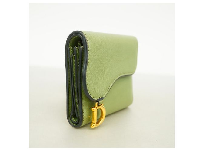 Christian Dior Tri-fold Geldbörse Moosgrün Olivgrün - Ansicht 2