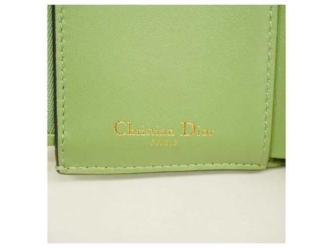 Christian Dior Tri-fold Geldbörse Moosgrün Olivgrün - Ansicht 4