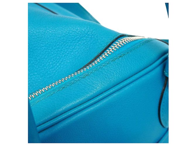 Hermès Borsa Hermes Lindy 30 Evercolor Blue Zanzibar - vista 10