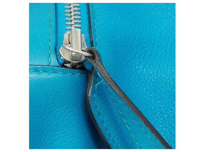 Hermès Borsa Hermes Lindy 30 Evercolor Blue Zanzibar - vista 11