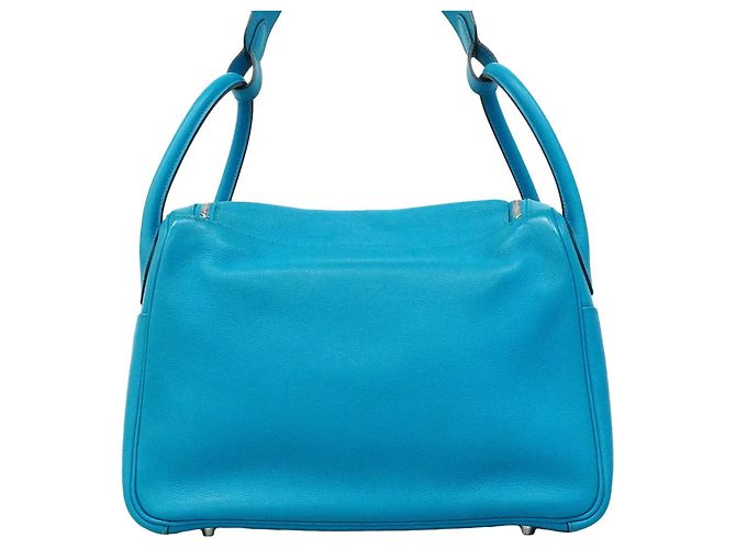 Hermès Borsa Hermes Lindy 30 Evercolor Blue Zanzibar - vista 13