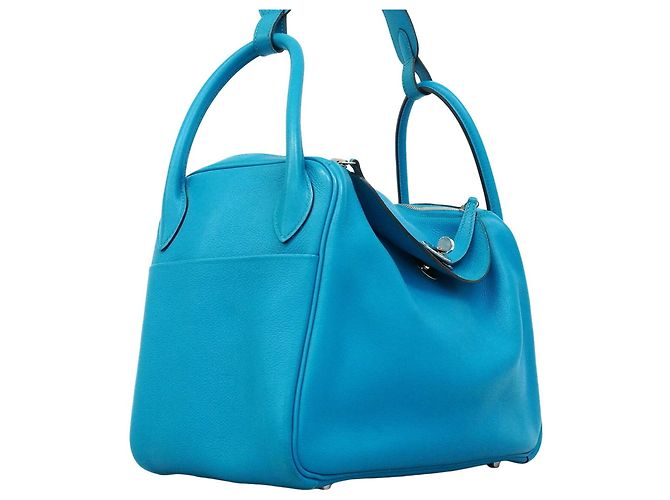Hermès Borsa Hermes Lindy 30 Evercolor Blue Zanzibar - vista 2