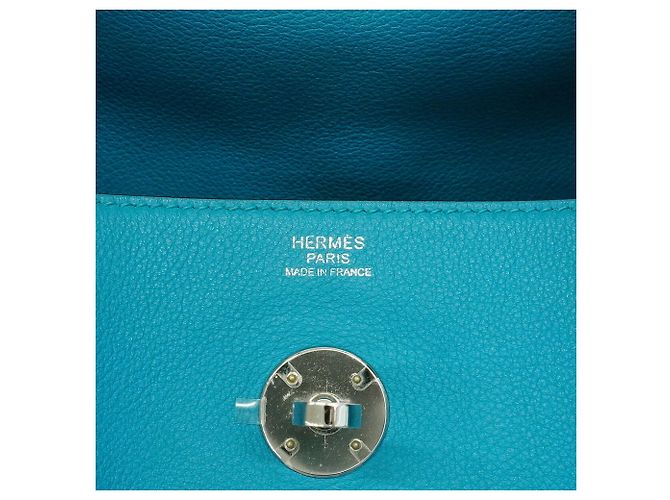 Hermès Borsa Hermes Lindy 30 Evercolor Blue Zanzibar - vista 5