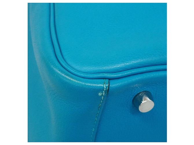 Hermès Borsa Hermes Lindy 30 Evercolor Blue Zanzibar - vista 6