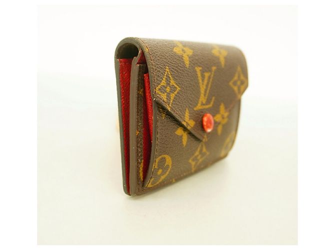 Louis Vuitton Monogram Portefeuille Marie Wallet Marrone Rosso - vista 2
