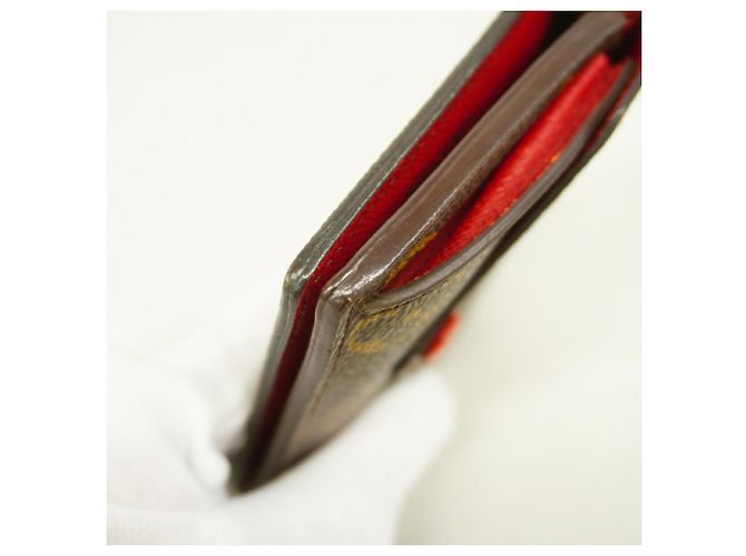 Louis Vuitton Monogram Portefeuille Marie Wallet Marrone Rosso - vista 5