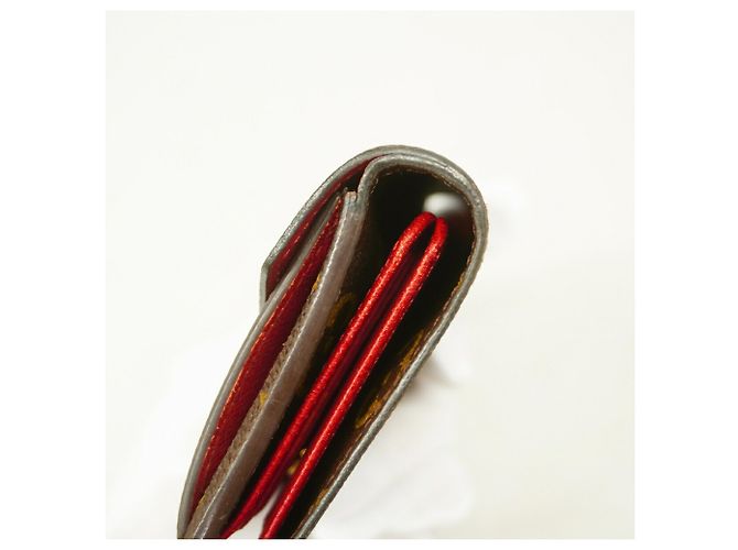Louis Vuitton Monogram Portefeuille Marie Wallet Marrone Rosso - vista 6