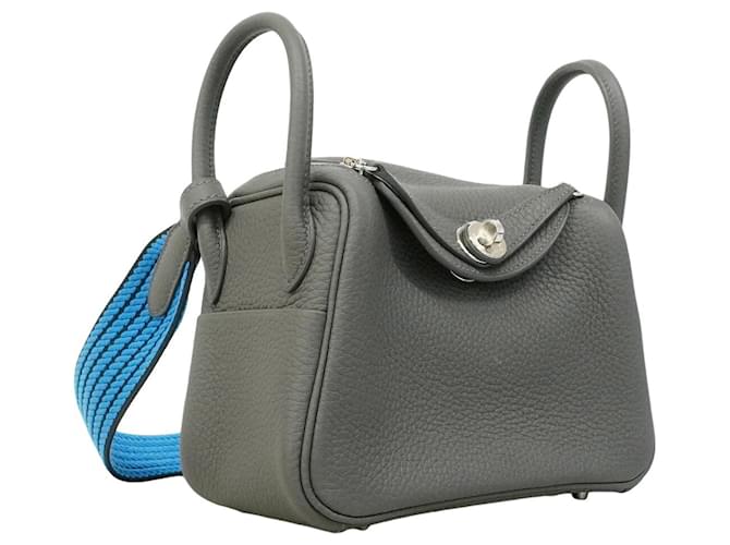 Hermès Borsa a mano Hermes Lindy Mini Grigio - vista 2
