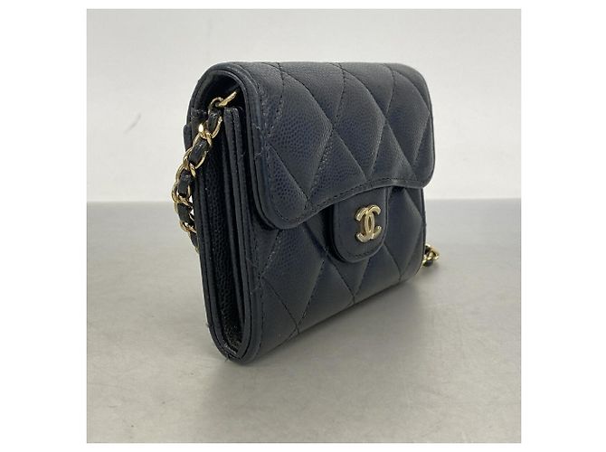 Timeless Chanel Matelassé Schultertasche mit Kette Schwarz - Ansicht 2