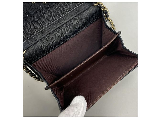Timeless Chanel Matelassé Schultertasche mit Kette Schwarz - Ansicht 4