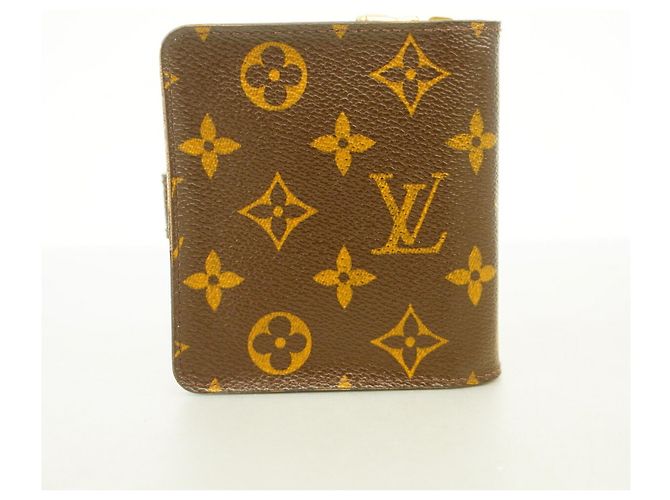 Louis Vuitton Monogram Groom Compact Zip Bellboy Geldbörse Braun - Ansicht 9
