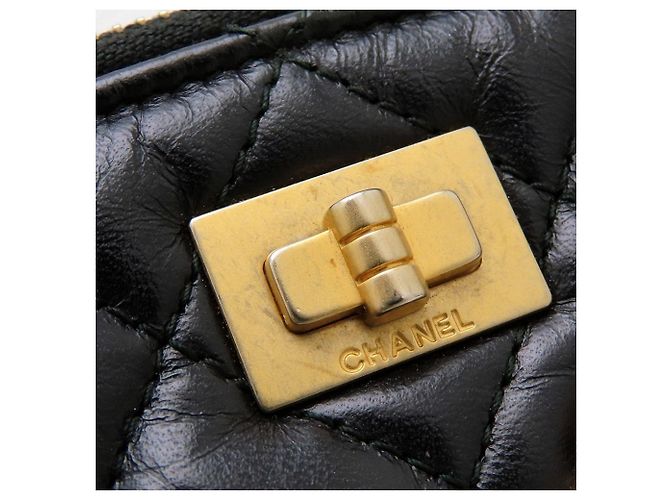 Bolso de hombro con cadena Chanel 2.55 Matelassé Negro - vista 17