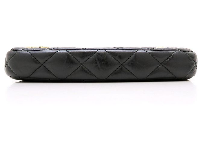 Bolso de hombro con cadena Chanel 2.55 Matelassé Negro - vista 4