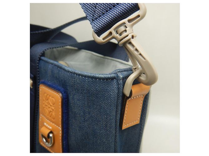 Bolso Tote Loewe Eye Nature Azul - vista 12
