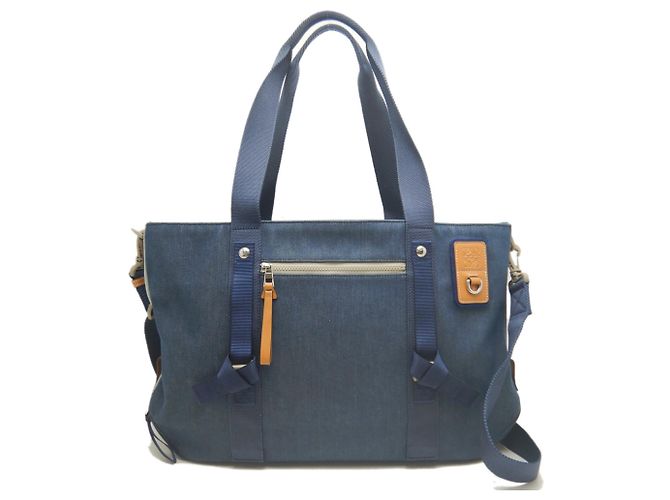 Bolso Tote Loewe Eye Nature Azul - vista 2
