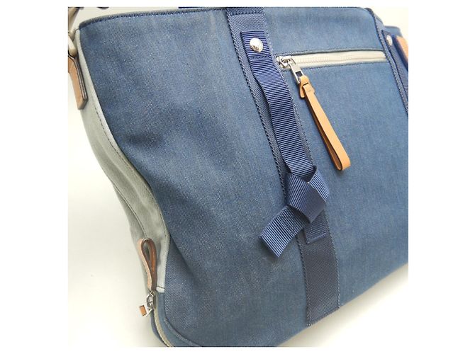 Bolso Tote Loewe Eye Nature Azul - vista 4