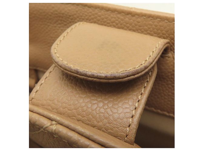 Chanel Beige Grained Calfskin Chain Tote PST A50994 - vista 15