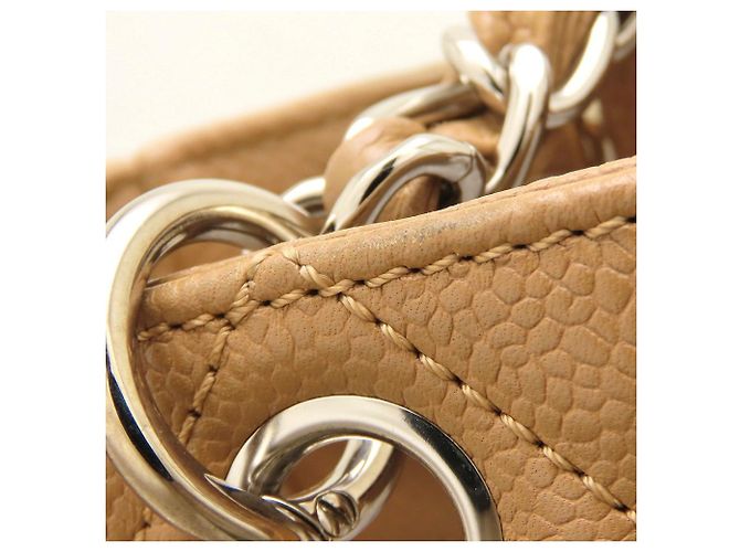 Chanel Beige Grained Calfskin Chain Tote PST A50994 - vista 19