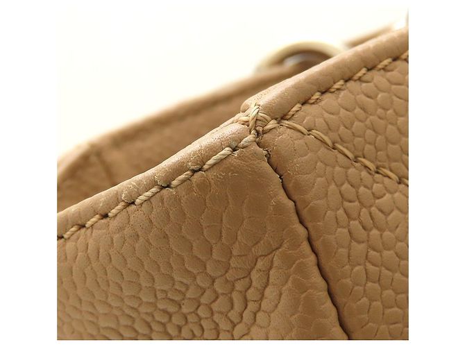 Chanel Beige Grained Calfskin Chain Tote PST A50994 - vista 21
