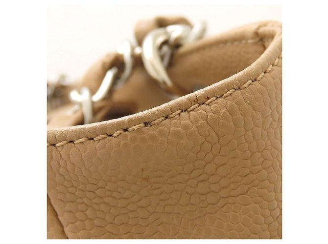 Chanel Beige Grained Calfskin Chain Tote PST A50994 - vista 22
