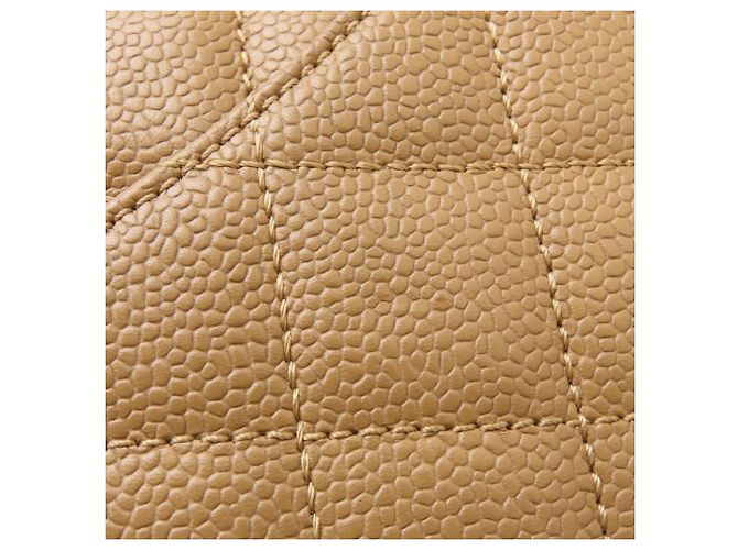 Chanel Beige Grained Calfskin Chain Tote PST A50994 - vista 23